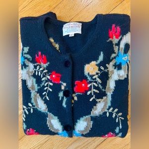 ‘94 Susan Bristol Floral Hand Embroidered Sweater